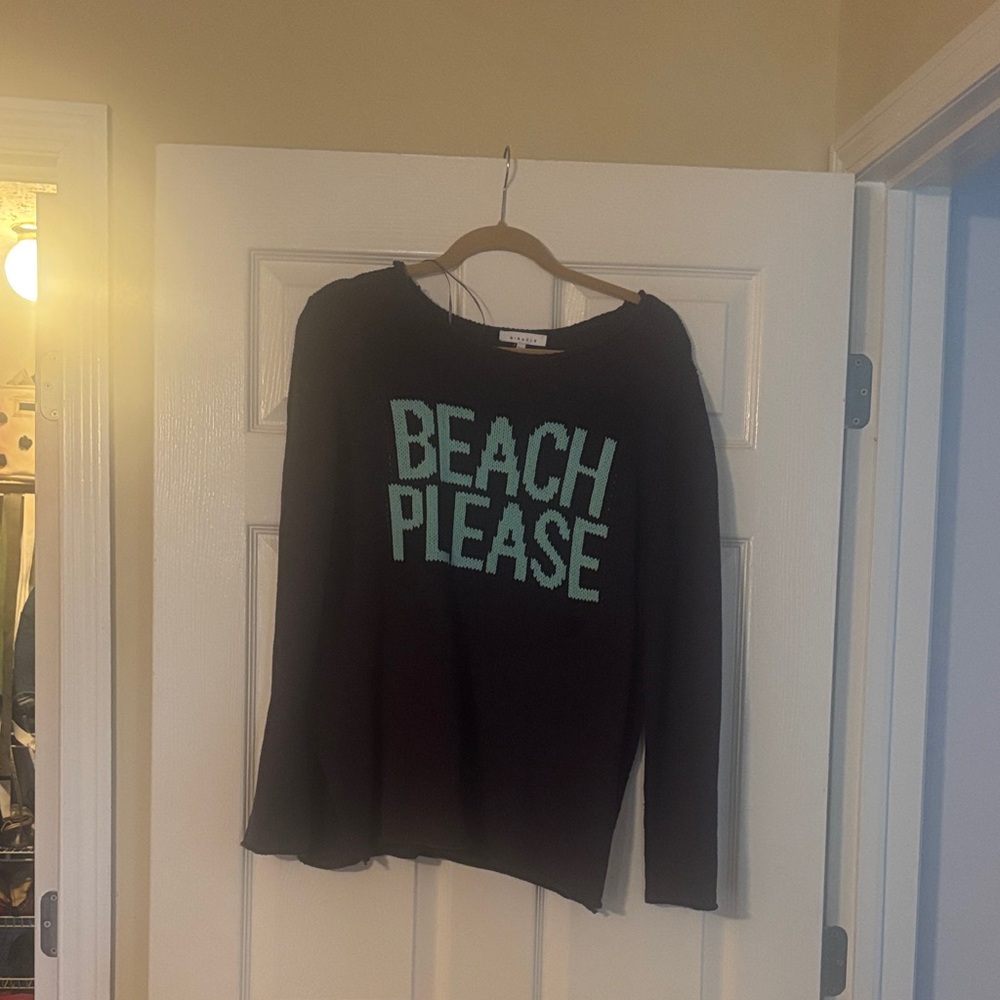 Miracle Black Sweater with Green Text